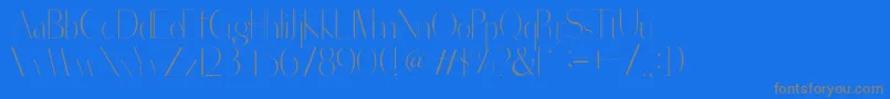 フォントSorredaPro – 青い背景に灰色の文字