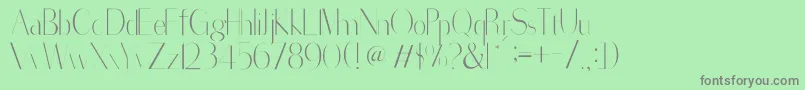 SorredaPro-Schriftart – Graue Schriften auf grünem Hintergrund
