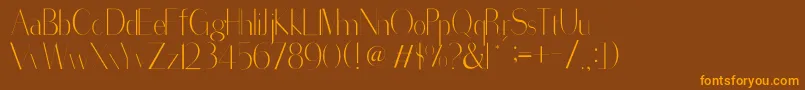 SorredaPro Font – Orange Fonts on Brown Background