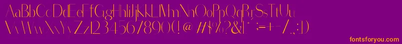 SorredaPro Font – Orange Fonts on Purple Background