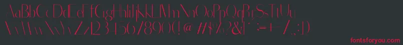 SorredaPro Font – Red Fonts on Black Background