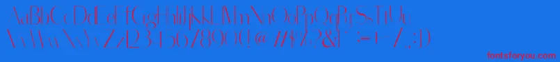 SorredaPro Font – Red Fonts on Blue Background