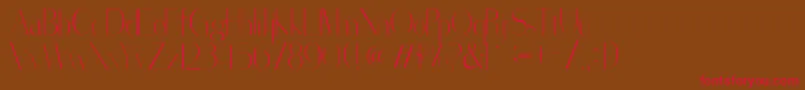 SorredaPro Font – Red Fonts on Brown Background