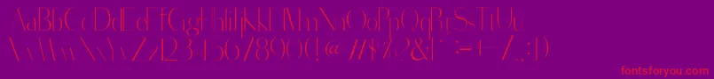 SorredaPro Font – Red Fonts on Purple Background