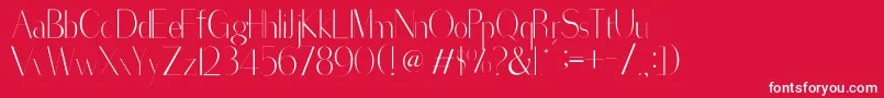 SorredaPro Font – White Fonts on Red Background