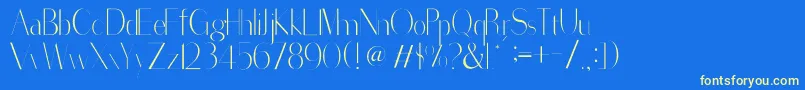 Шрифт SorredaPro – жёлтые шрифты на синем фоне