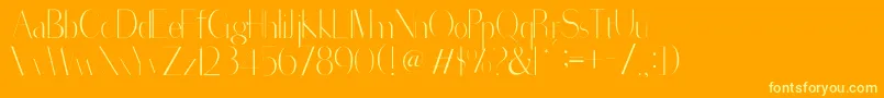 SorredaPro Font – Yellow Fonts on Orange Background