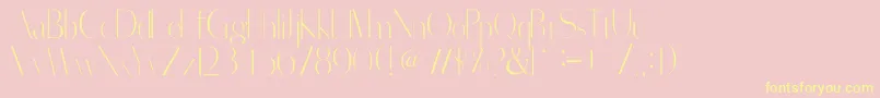 SorredaPro Font – Yellow Fonts on Pink Background
