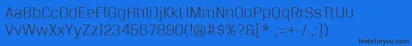 Шрифт BreuertextLight – чёрные шрифты на синем фоне