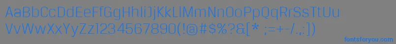 fuente BreuertextLight – Fuentes Azules Sobre Fondo Gris