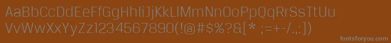 Czcionka BreuertextLight – szare czcionki na brązowym tle