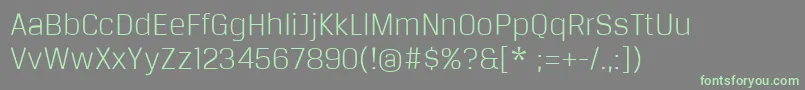 Czcionka BreuertextLight – zielone czcionki na szarym tle