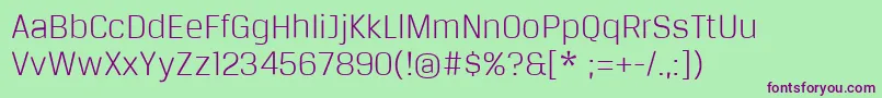 Шрифт BreuertextLight – фиолетовые шрифты на зелёном фоне