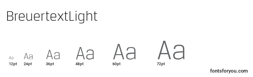 BreuertextLight Font Sizes