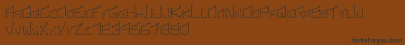 SonicBoomRegular-Schriftart – Schwarze Schriften auf braunem Hintergrund
