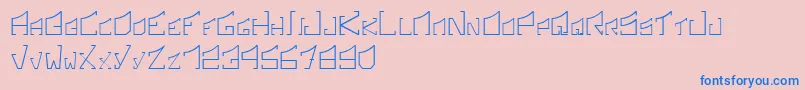 フォントSonicBoomRegular – ピンクの背景に青い文字