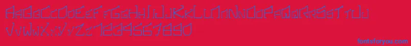 フォントSonicBoomRegular – 赤い背景に青い文字