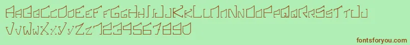 SonicBoomRegular Font – Brown Fonts on Green Background