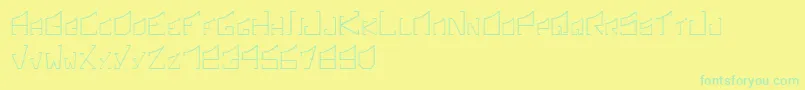Шрифт SonicBoomRegular – зелёные шрифты на жёлтом фоне