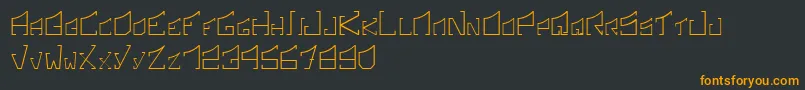フォントSonicBoomRegular – 黒い背景にオレンジの文字