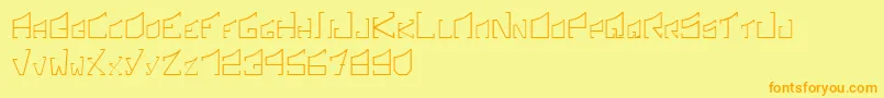 SonicBoomRegular Font – Orange Fonts on Yellow Background