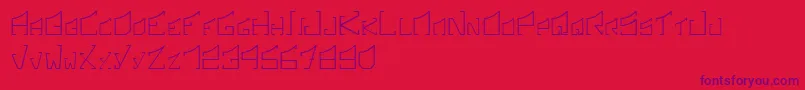Czcionka SonicBoomRegular – fioletowe czcionki na czerwonym tle