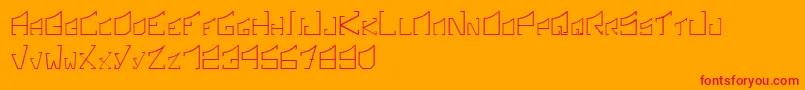 フォントSonicBoomRegular – オレンジの背景に赤い文字