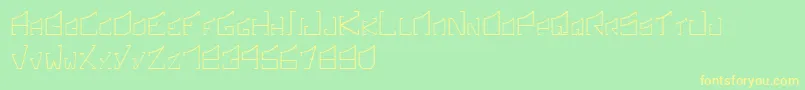 SonicBoomRegular Font – Yellow Fonts on Green Background