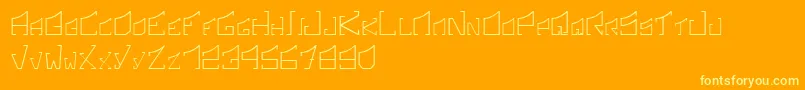 SonicBoomRegular-fontti – keltaiset fontit oranssilla taustalla