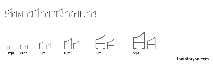 SonicBoomRegular Font Sizes