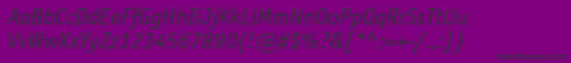 Шрифт OfficinasanscttItalic – чёрные шрифты на фиолетовом фоне