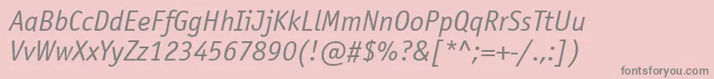 OfficinasanscttItalic Font – Gray Fonts on Pink Background
