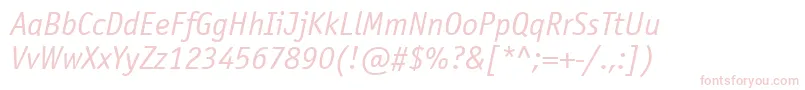 OfficinasanscttItalic Font – Pink Fonts on White Background