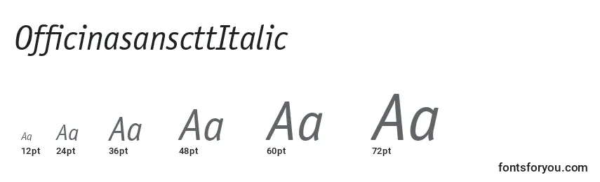 Размеры шрифта OfficinasanscttItalic