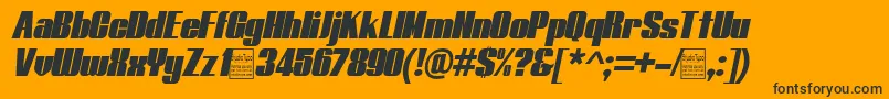 TypolineItalicDemo Font – Black Fonts on Orange Background