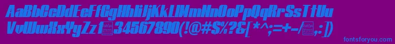 TypolineItalicDemo Font – Blue Fonts on Purple Background