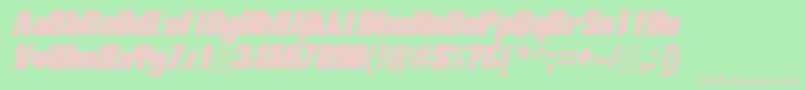 TypolineItalicDemo Font – Pink Fonts on Green Background