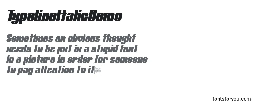 TypolineItalicDemo Font