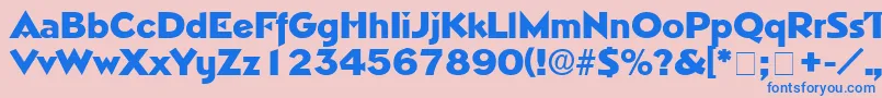 TricorneDisplaySsi Font – Blue Fonts on Pink Background