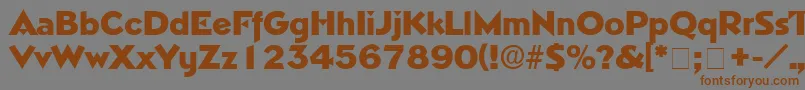 TricorneDisplaySsi Font – Brown Fonts on Gray Background