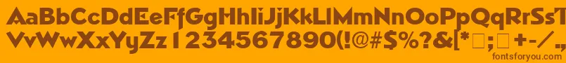 TricorneDisplaySsi Font – Brown Fonts on Orange Background