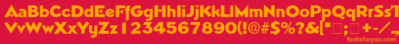 TricorneDisplaySsi Font – Orange Fonts on Red Background