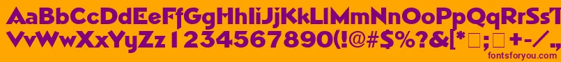 TricorneDisplaySsi Font – Purple Fonts on Orange Background