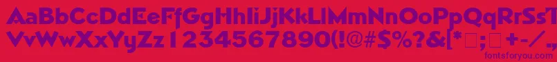 TricorneDisplaySsi Font – Purple Fonts on Red Background
