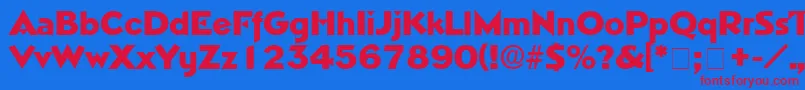 TricorneDisplaySsi Font – Red Fonts on Blue Background