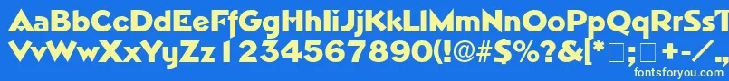 TricorneDisplaySsi Font – Yellow Fonts on Blue Background