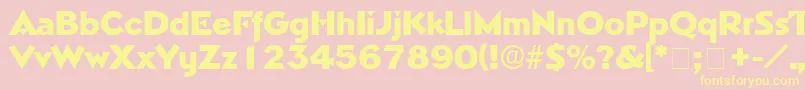 TricorneDisplaySsi Font – Yellow Fonts on Pink Background