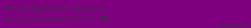 Fonte Jinkya – fontes pretas em um fundo violeta