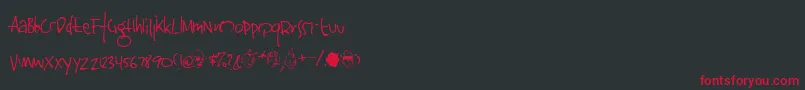 Jinkya Font – Red Fonts on Black Background