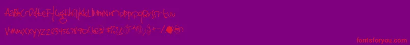 Jinkya Font – Red Fonts on Purple Background